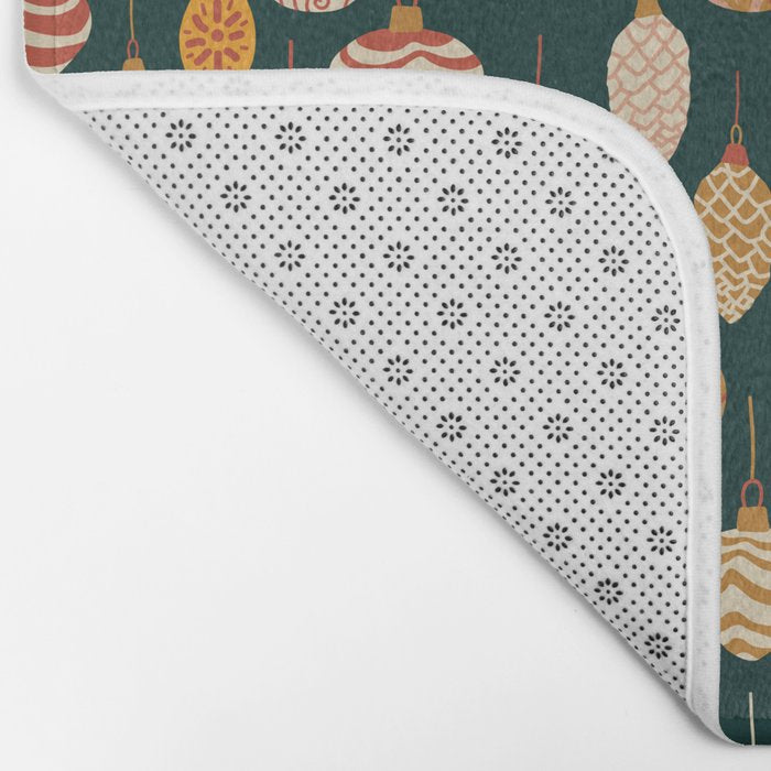 Christmas Baubles Vintage Bath Mat Gallery Image 2