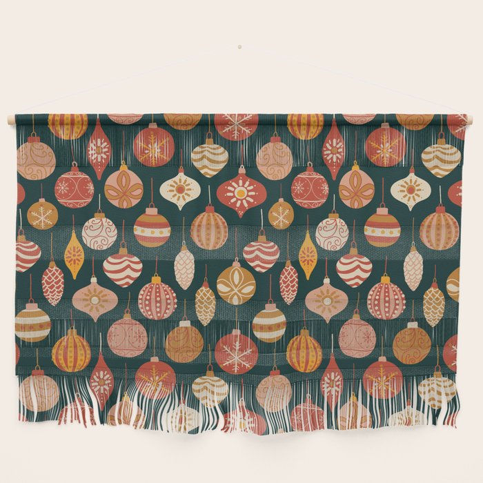 Christmas Baubles Vintage Wall Hanging Gallery Image 1