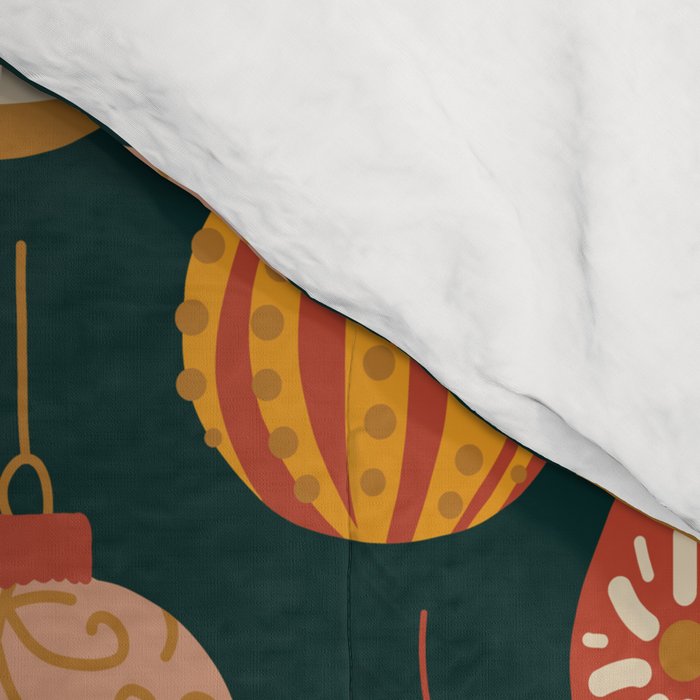 Christmas Baubles Vintage Comforter Gallery Image 4