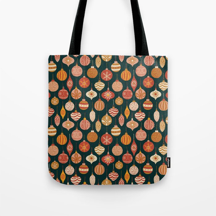 Christmas Baubles Vintage Tote Bag Gallery Image 1
