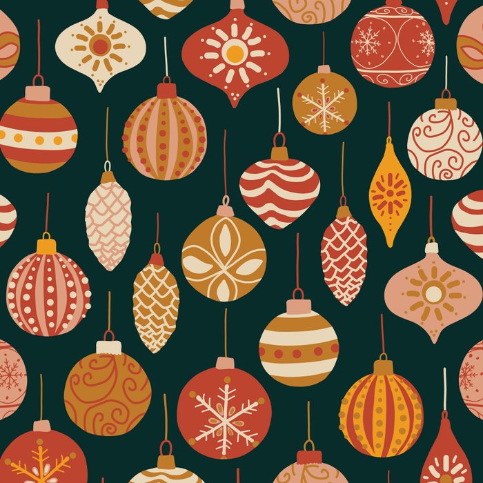 Christmas Baubles Vintage Coffee Mug Gallery Image 2