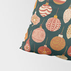 Christmas Baubles Vintage Pillow Sham Gallery Image 4