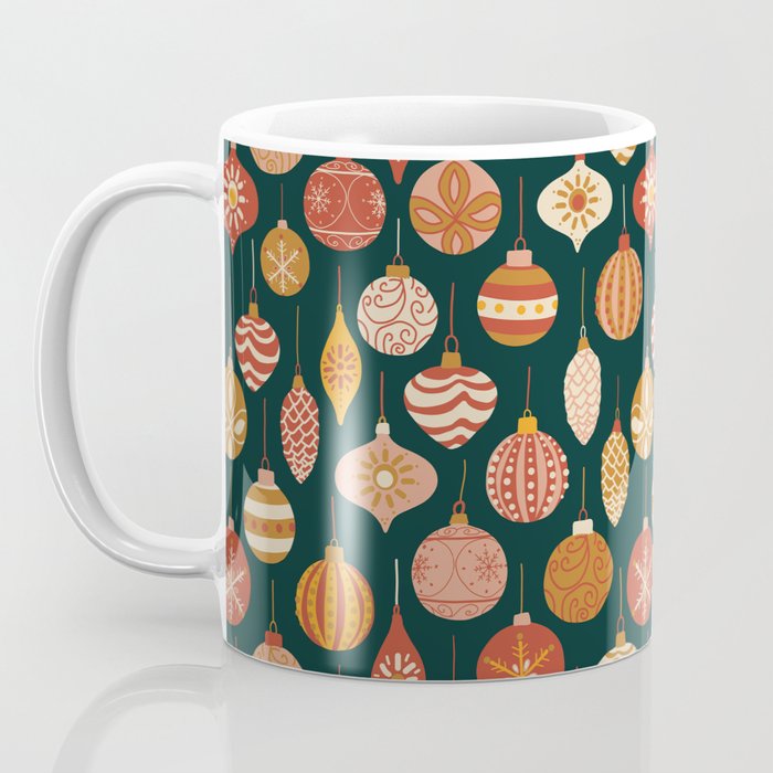 Christmas Baubles Vintage Coffee Mug Gallery Image 3