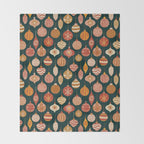 Christmas Baubles Vintage Throw Blanket Gallery Image 2