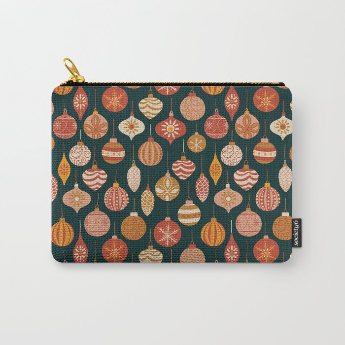 Christmas Baubles Vintage Carry All Pouch Gallery Image 1