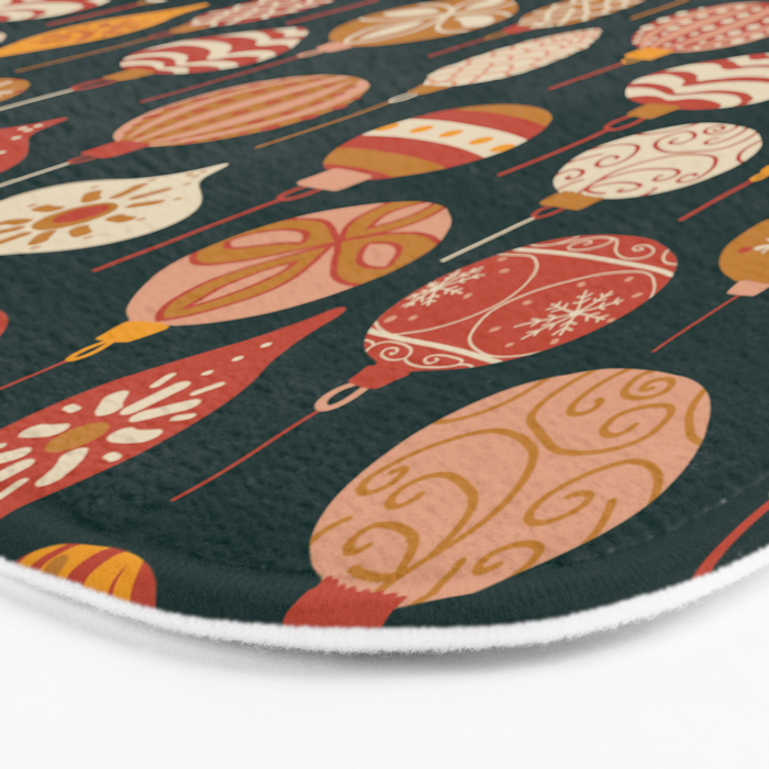 Christmas Baubles Vintage Bath Mat Gallery Image 3