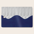 Lines and Wave (Blue) Cutting Board Gallery Image 1