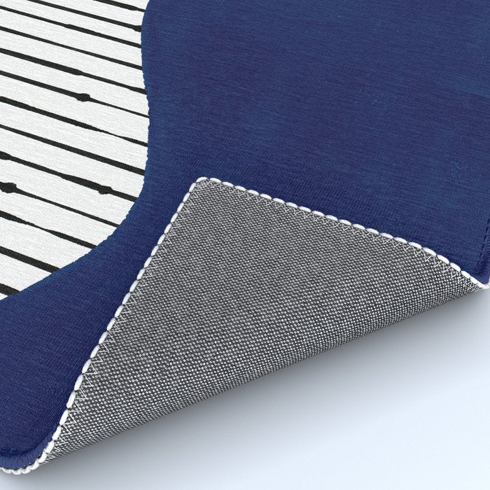 Lines and Wave (Blue) Rug Gallery Image 4