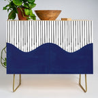 Lines and Wave (Blue) Credenza Gallery Image 1