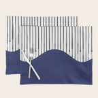 Lines and Wave (Blue) Placemat Gallery Image 1