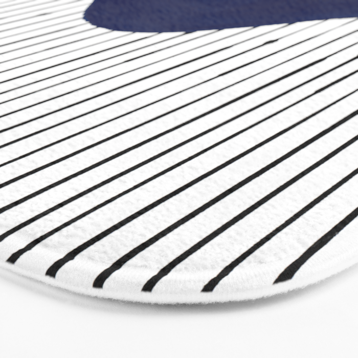 Lines and Wave (Blue) Bath Mat Gallery Image 3