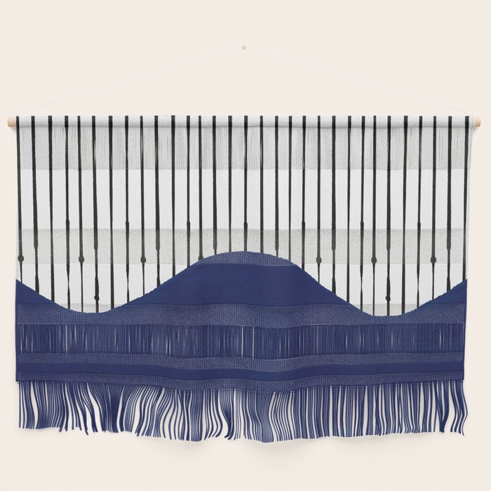 Lines and Wave (Blue) Wall Hanging Gallery Image 1