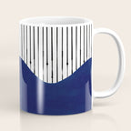 Lines and Wave (Blue) Coffee Mug Gallery Image 1