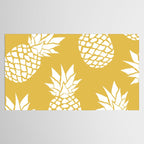 Tropical, Pineapples, Navy Blue ad White Tablecloth Gallery Image 2