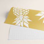 Tropical, Pineapples, Navy Blue ad White Wrapping Paper Gallery Image 2