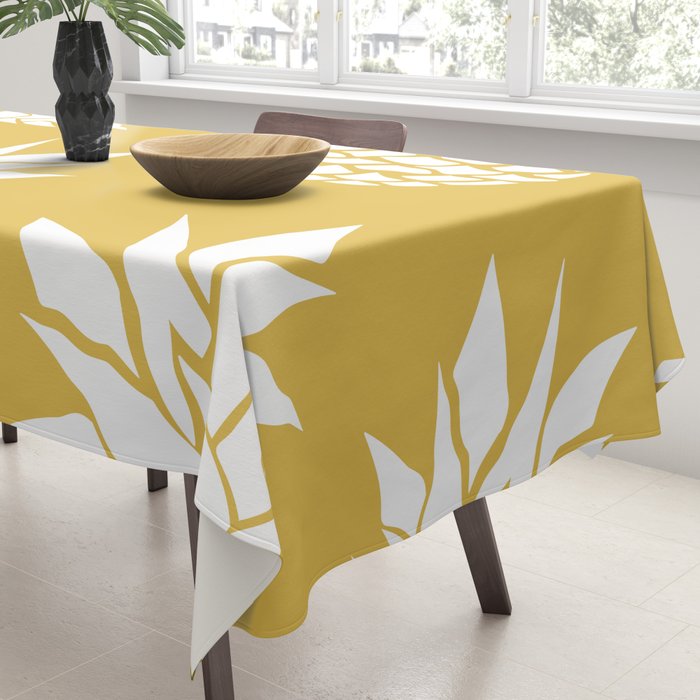 Tropical, Pineapples, Navy Blue ad White Tablecloth Gallery Image 3