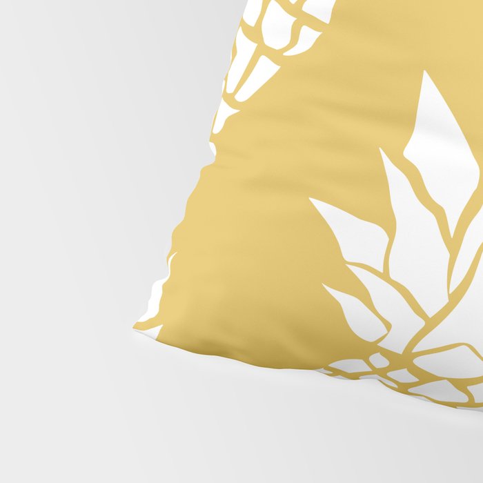 Tropical, Pineapples, Navy Blue ad White Pillow Sham Gallery Image 4