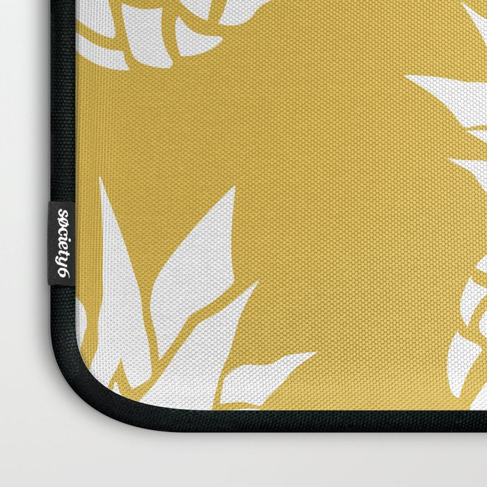 Tropical, Pineapples, Navy Blue ad White Laptop Sleeve Gallery Image 3
