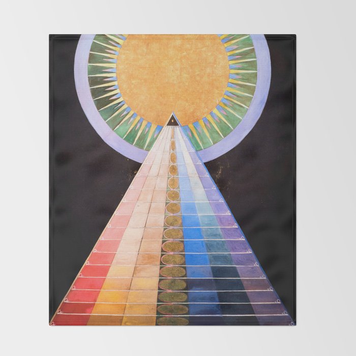 Hilma af Klint "Altarpiece No. 1" Throw Blanket Gallery Image 2