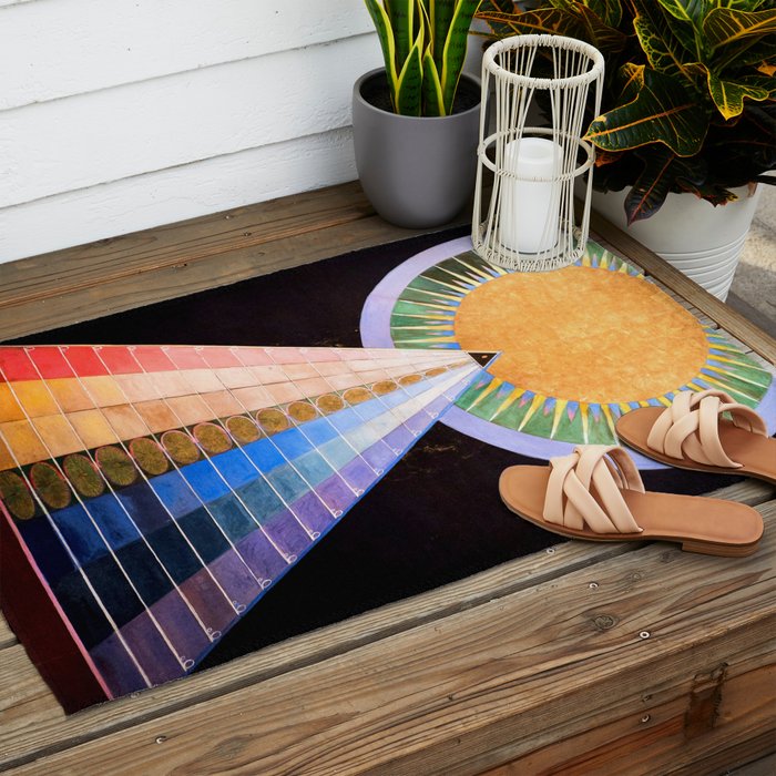 Hilma af Klint "Altarpiece No. 1" Outdoor Rug Gallery Image 2