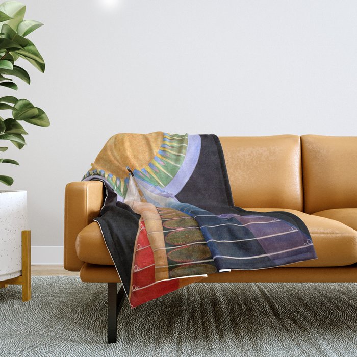 Hilma af Klint "Altarpiece No. 1" Throw Blanket Gallery Image 1