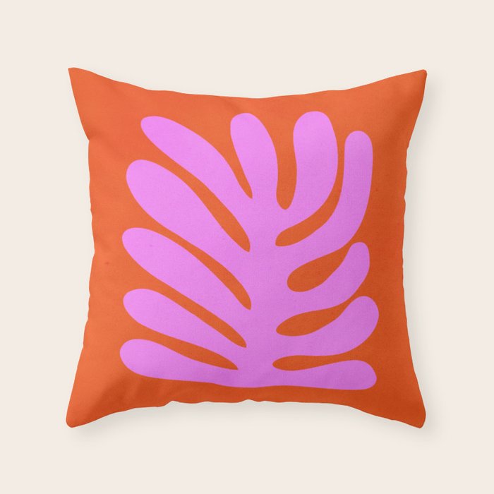 Flamingo & Orioles: Matisse Paper Cutouts 10 Throw Pillow Gallery Image 1
