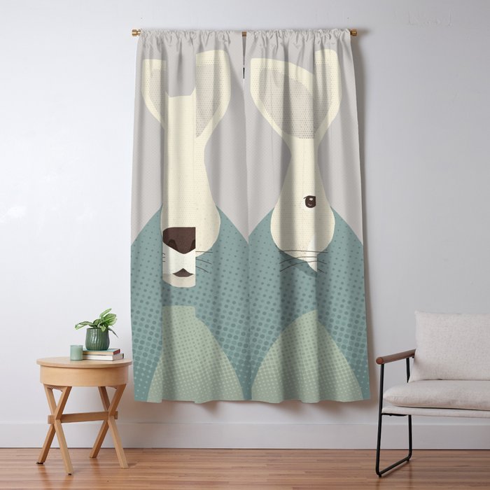 Whimsy Kangaroo, Animal Portrait Window Curtain Gallery Image 5
