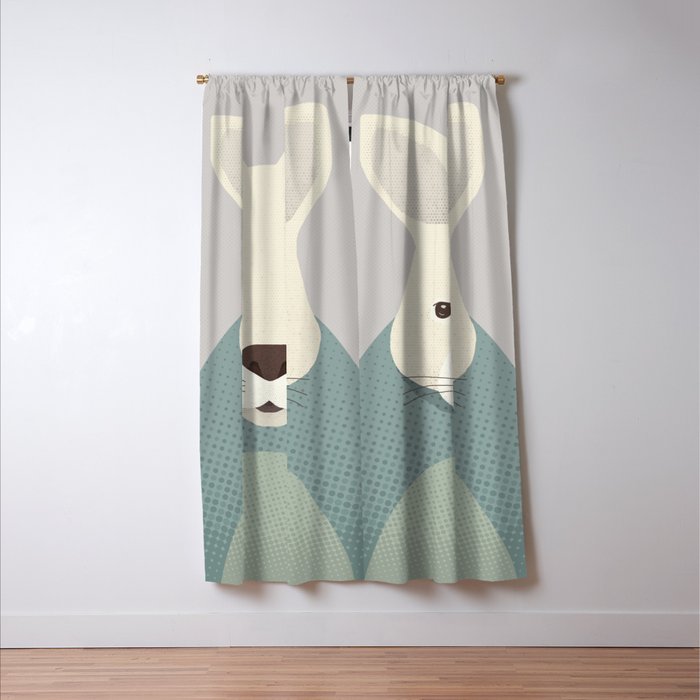 Whimsy Kangaroo, Animal Portrait Window Curtain Gallery Image 3