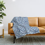 Moroccan Vibes Indigo C Throw Blanket Gallery Image 1