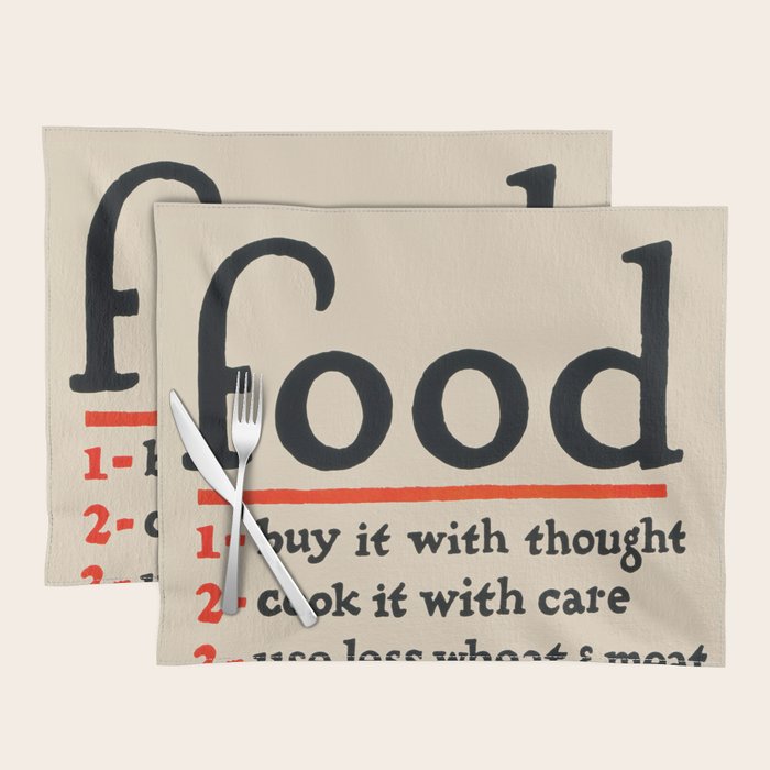 Food, Don't Waste It - WWI Poster, 1917 Placemat Gallery Image 1