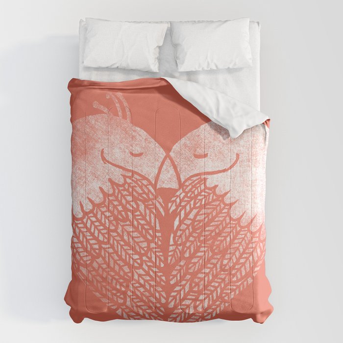 Love birds sitting on a tree Comforter Gallery Image 6
