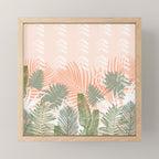 Abstract tropical plants pastel Mini Art Print Gallery Image 1