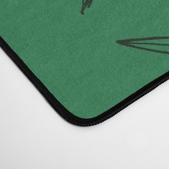 Green leaves pattern Desk Mat Gallery Image 4