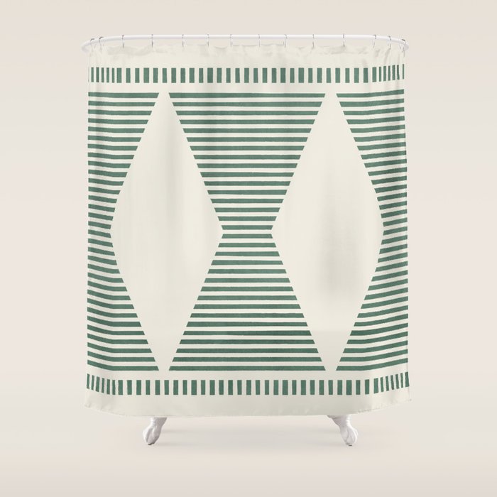 Southwestern Boho - Sage Green Shower Curtain Gallery Image 1
