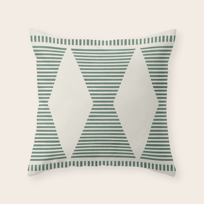 Southwestern Boho - Sage Green Throw Pillow Gallery Image 1