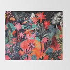 Tropical Forest Celebration Throw Blanket Gallery Image 2