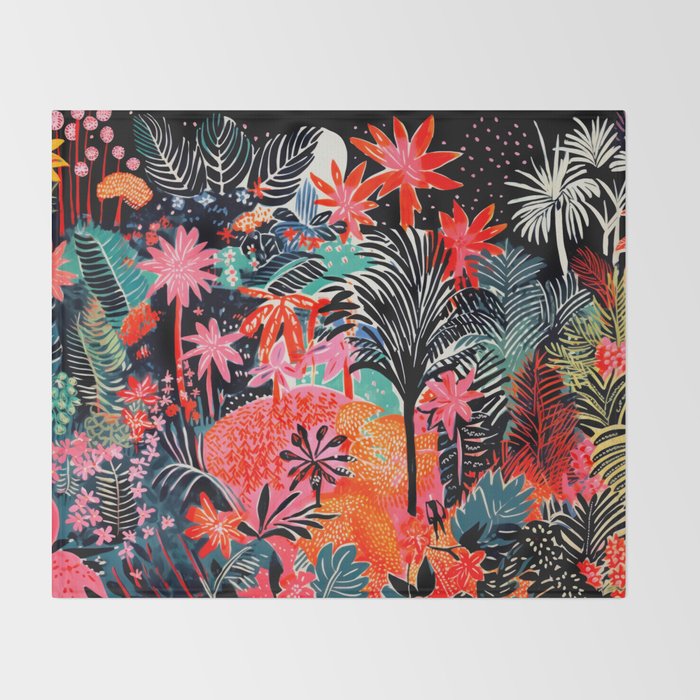 Tropical Forest Celebration Throw Blanket Gallery Image 2