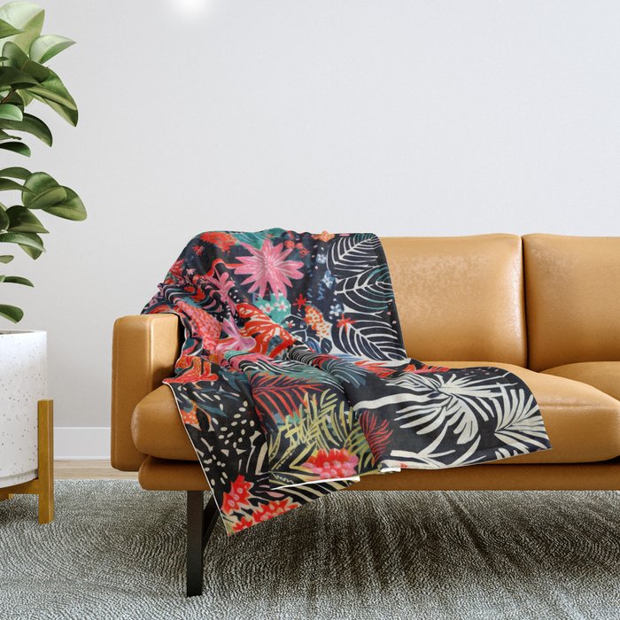 Tropical Forest Celebration Throw Blanket Gallery Image 1