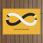 Never stop creating (the infinity pencil) Outdoor Rug Gallery Image 1