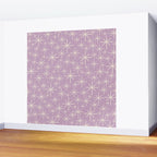 Mid Century Modern Twinkling Stars Retro Atomic Pattern Lavender Cream Wall Mural Gallery Image 2