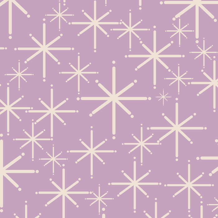 Mid Century Modern Twinkling Stars Retro Atomic Pattern Lavender Cream Coffee Mug Gallery Image 2