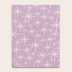 Mid Century Modern Twinkling Stars Retro Atomic Pattern Lavender Cream Notebook Gallery Image 4