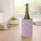 Mid Century Modern Twinkling Stars Retro Atomic Pattern Lavender Cream Wine Chiller Gallery Image 4
