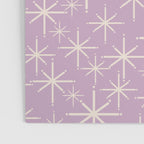 Mid Century Modern Twinkling Stars Retro Atomic Pattern Lavender Cream Poster Gallery Image 3