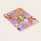 Psychedelic 70s Floral Pattern Notebook Gallery Image 3