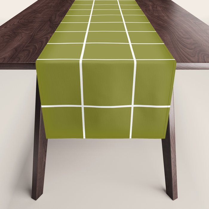 Grid (Matcha Green) Table Runner Gallery Image 1