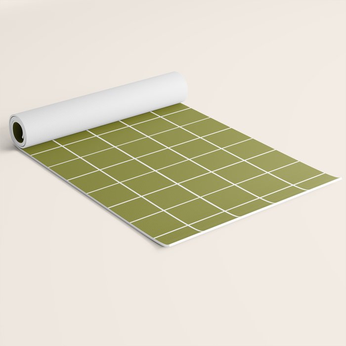 Grid (Matcha Green) Yoga Mat Gallery Image 2