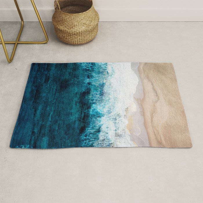 Watercolour Summer beach III Rug Gallery Image 1