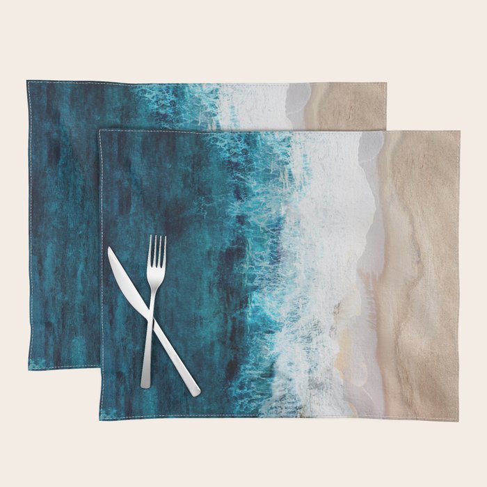 Watercolour Summer beach III Placemat Gallery Image 1