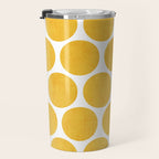 yellow polka dots Travel Mug Gallery Image 3